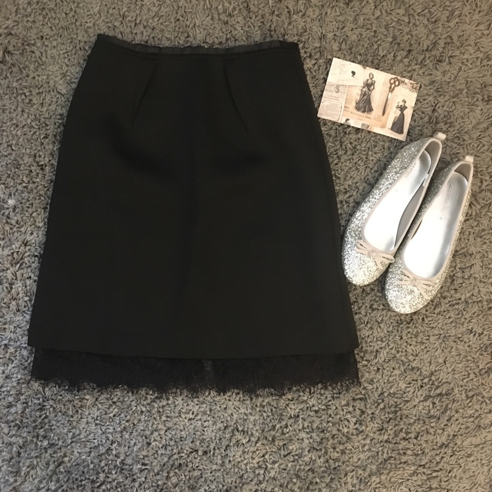 Beautiful black skirt with lace.